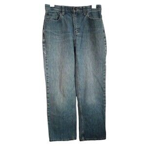 Eddie Bauer high rise straight‎ left light wash jeans